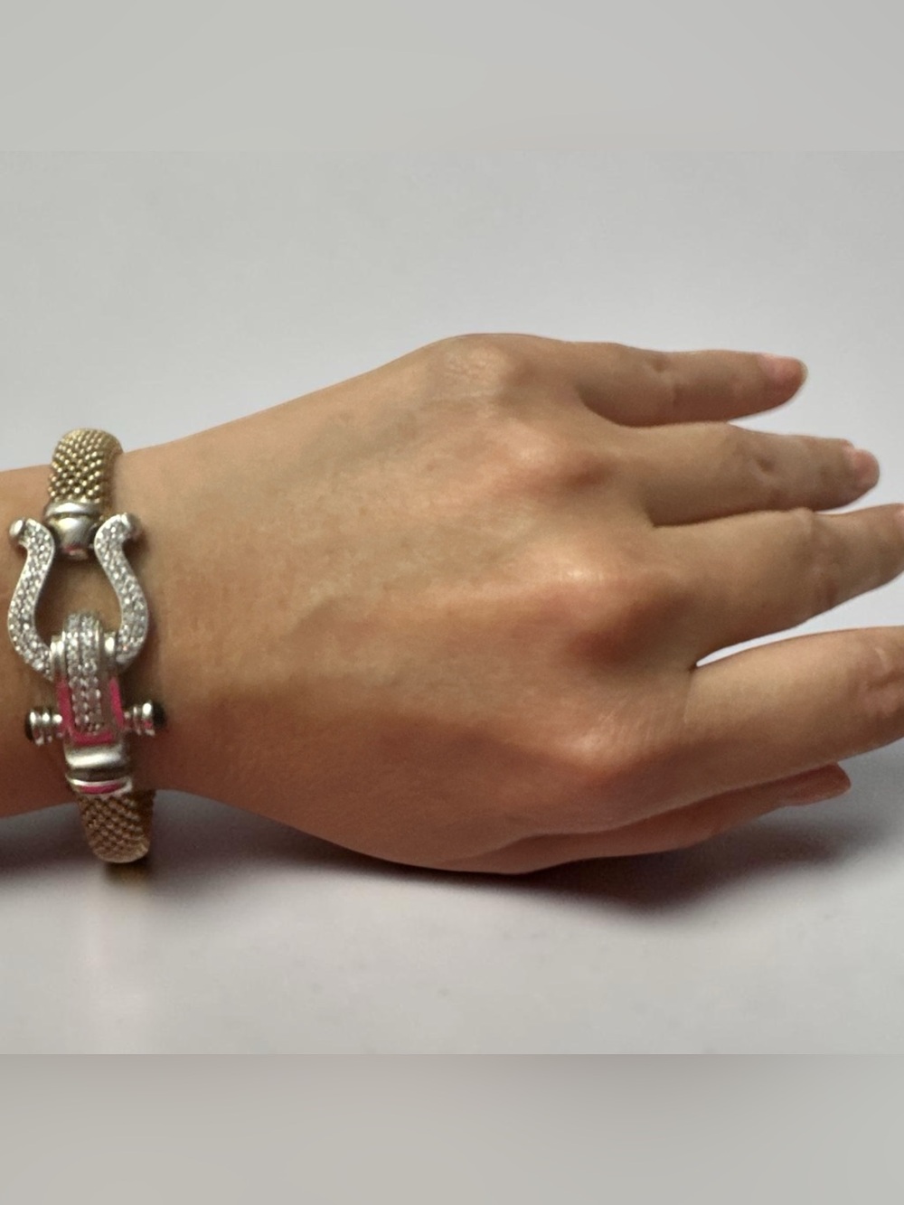 Horseshoe clasp bracelet